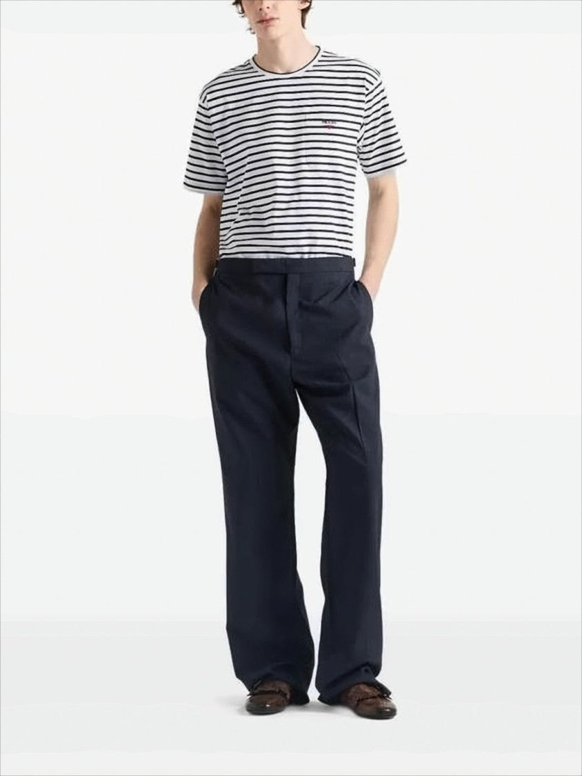 Prada Horizontal Stripe Short-Sleeved Prada T-Shirt