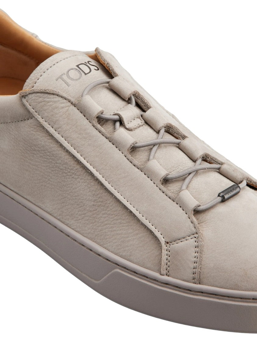 Tod's Smooth Leather Low-Top Sneakers With Unique Lacing System