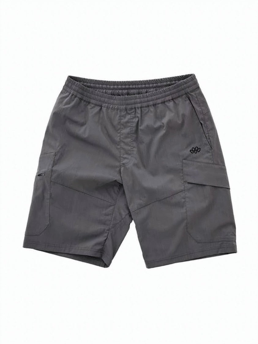 Teton Bros Minimalistic Grey Shorts With Elastic Waistband