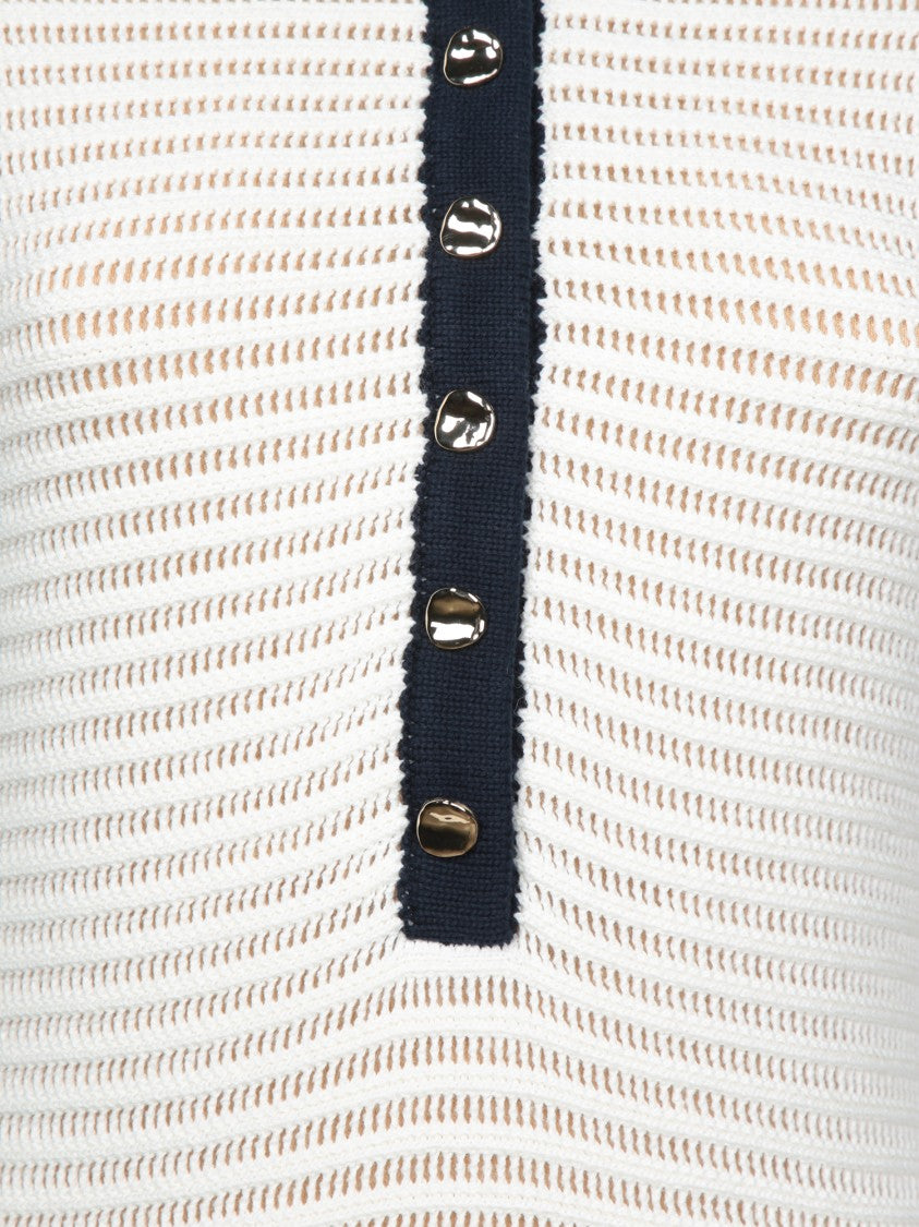 Self-Portrait Mini Dress In Intricate Crochet With Zigzag Collar
