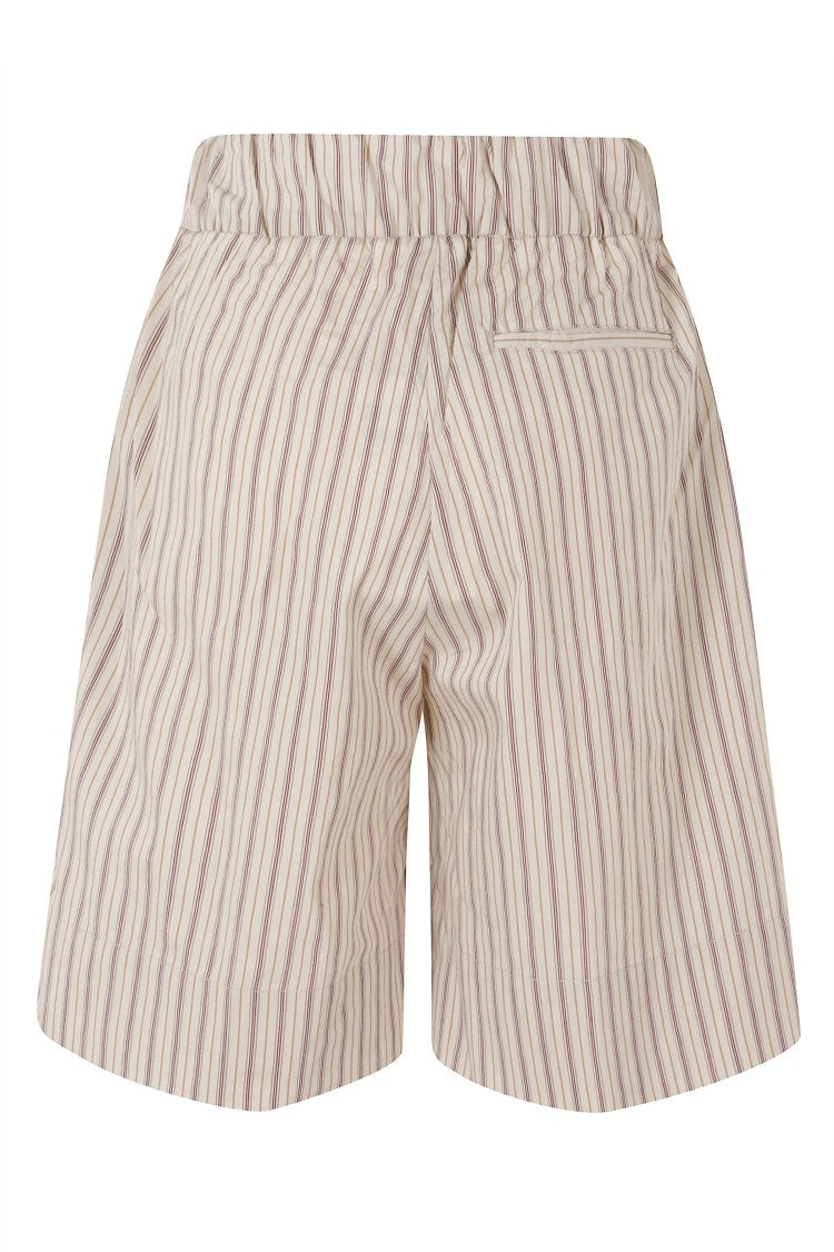 Myths Beige Elastic-Waist Cotton-Blend Shorts