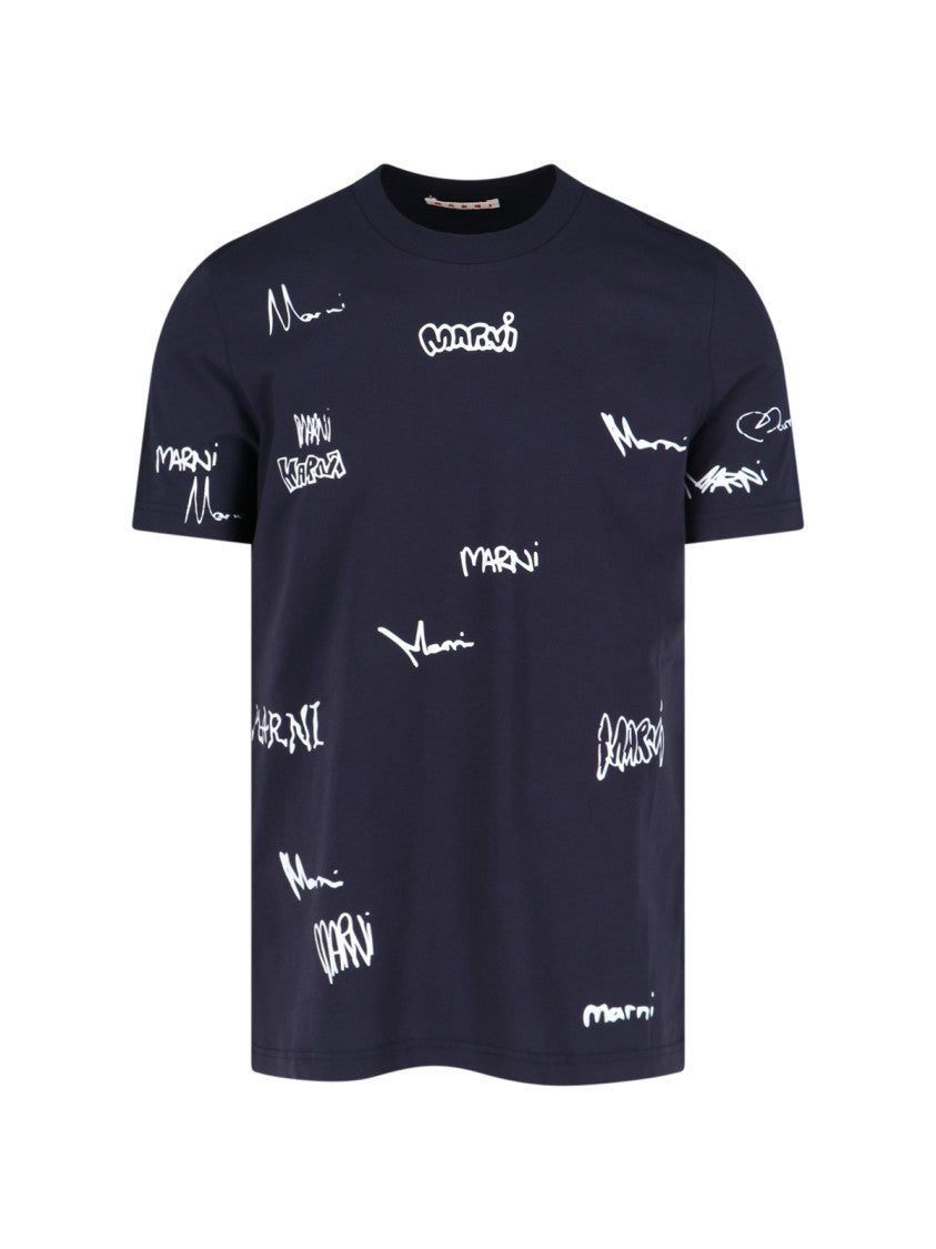 Marni Logo T-Shirt – Navy