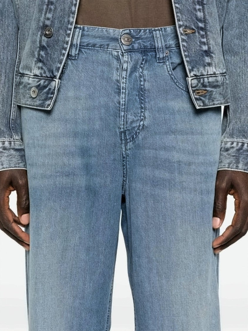 Diesel Light Blue Relaxed Fit Denim Jeans