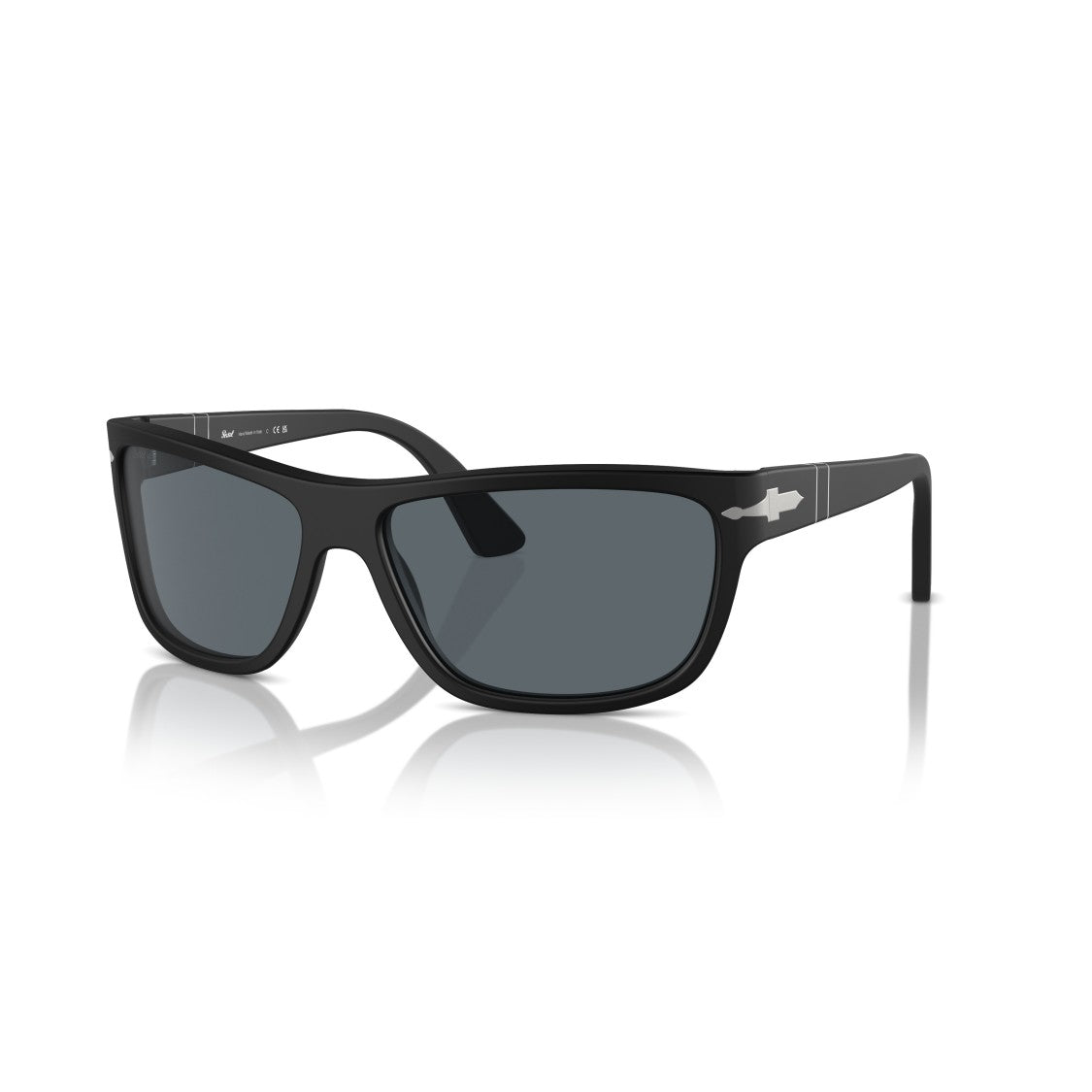 Persol 0Po3342s Rectangular Acetate Sunglasses With Silver Arrow Detail