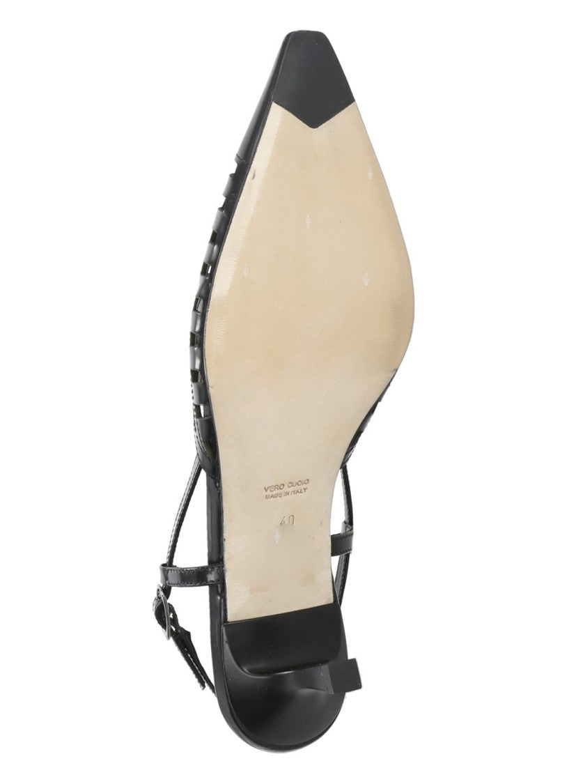 Juilie Dee Black Julie Dee Cut-Out Mules