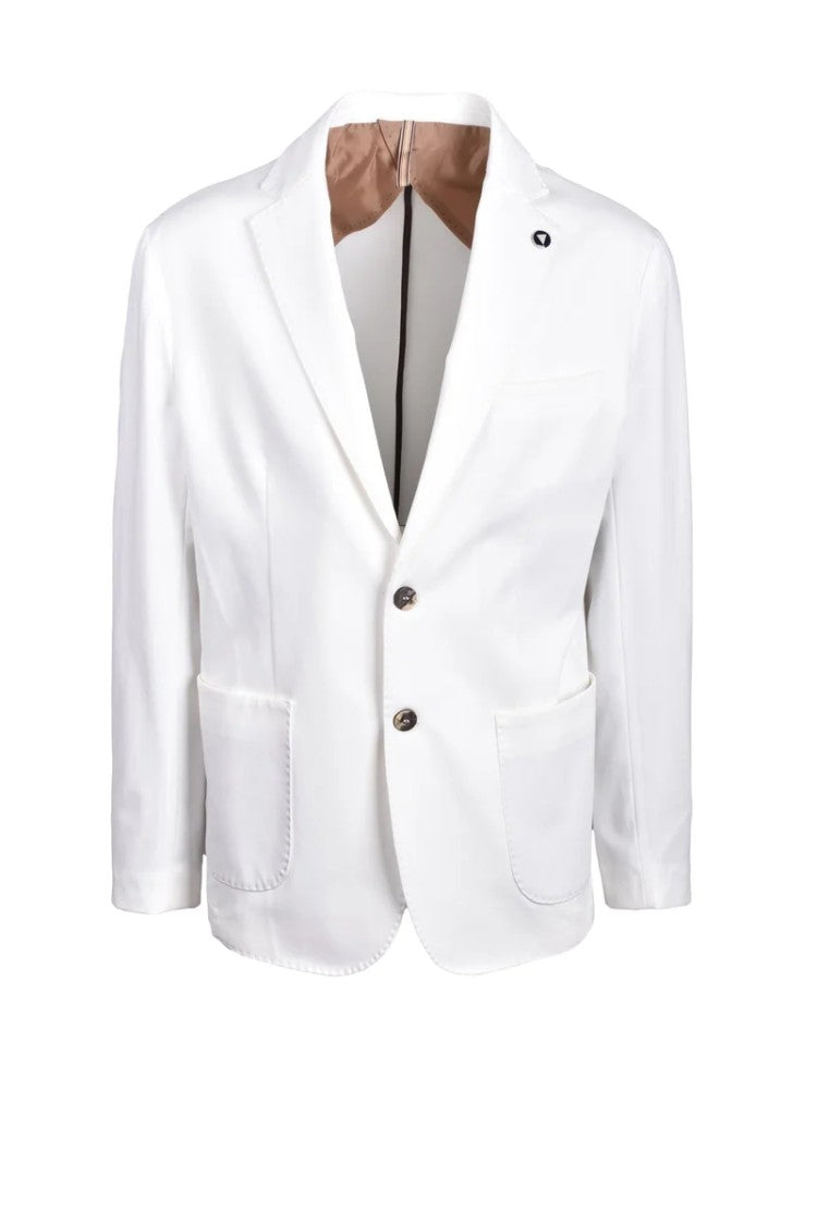 Laboratori Italiani White Cotton Polyamide Elastane Jacket
