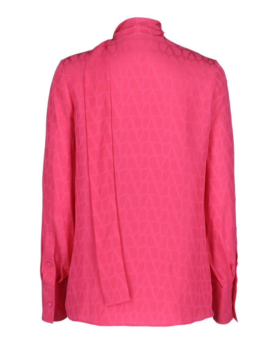 Valentino Toile Iconographe Silk Jacquard Blouse