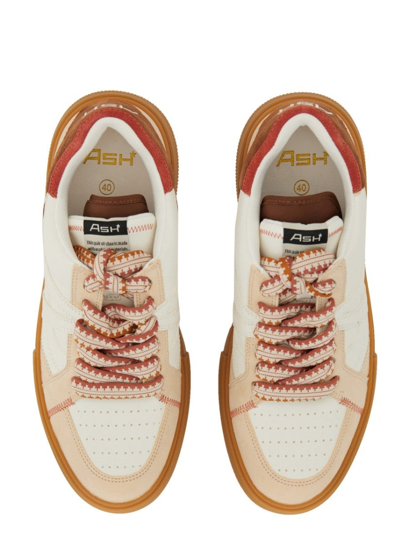 Ash Calf Leather Sneakers With Woven Laces