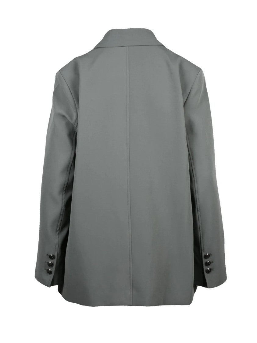 Guess Sage Green Lined Stretch Double-Breasted Jacket