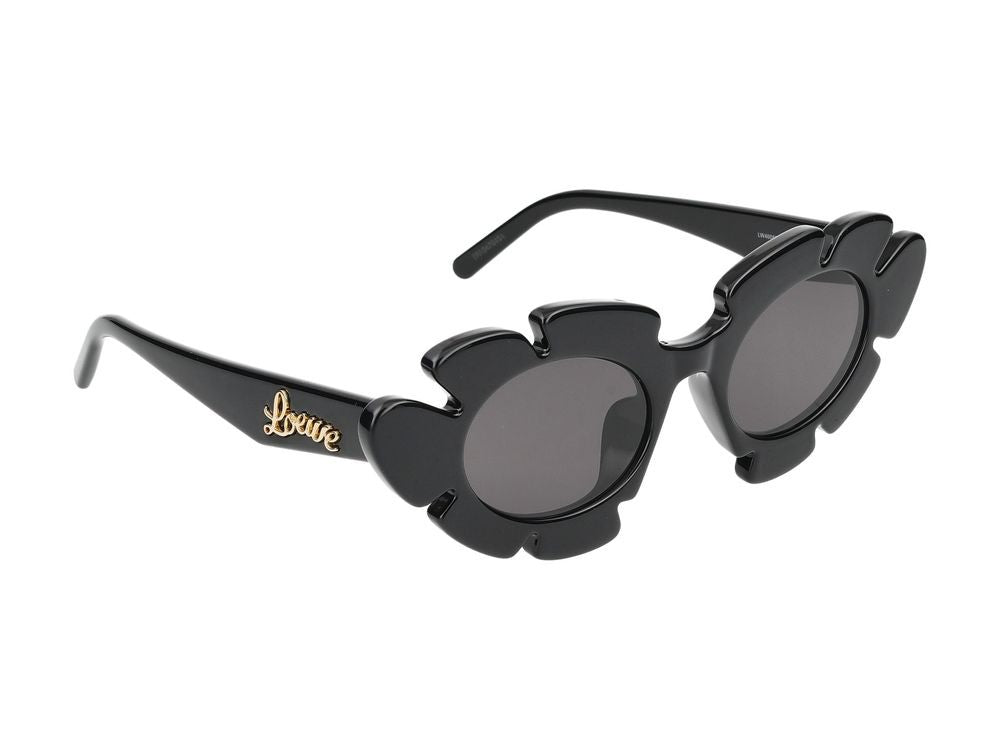 Loewe Black Petal Round Sunglasses