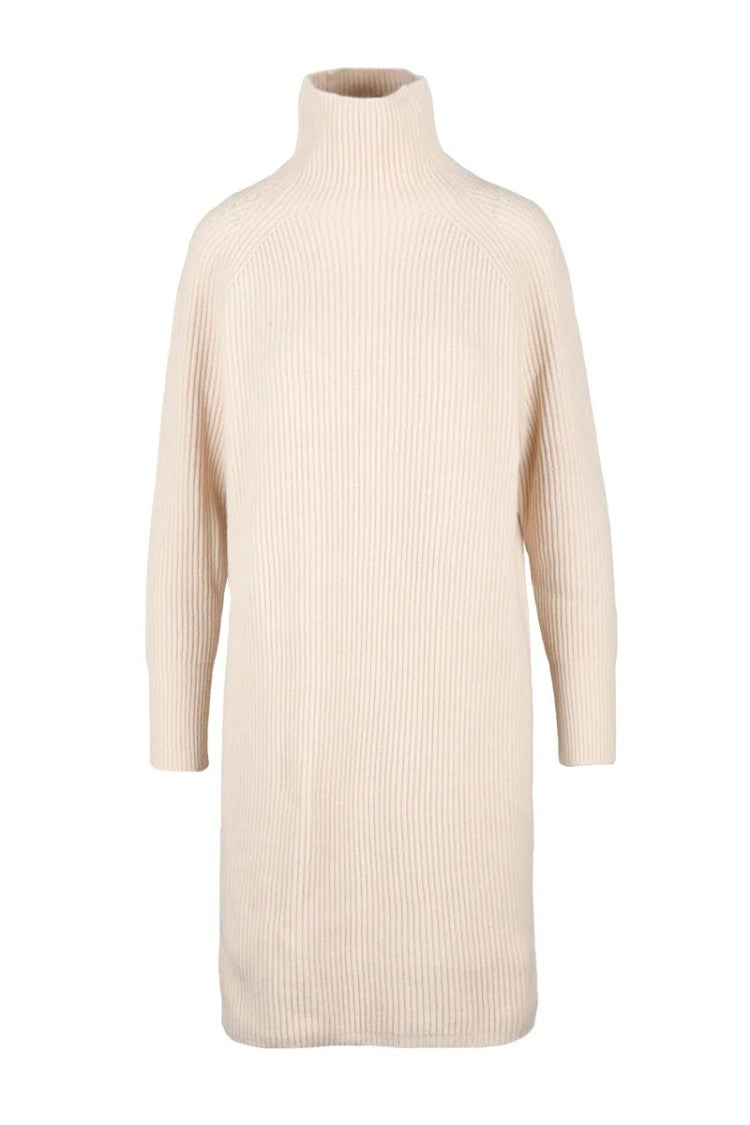 Max Mara Ebridi Long Ribbed Dress - White