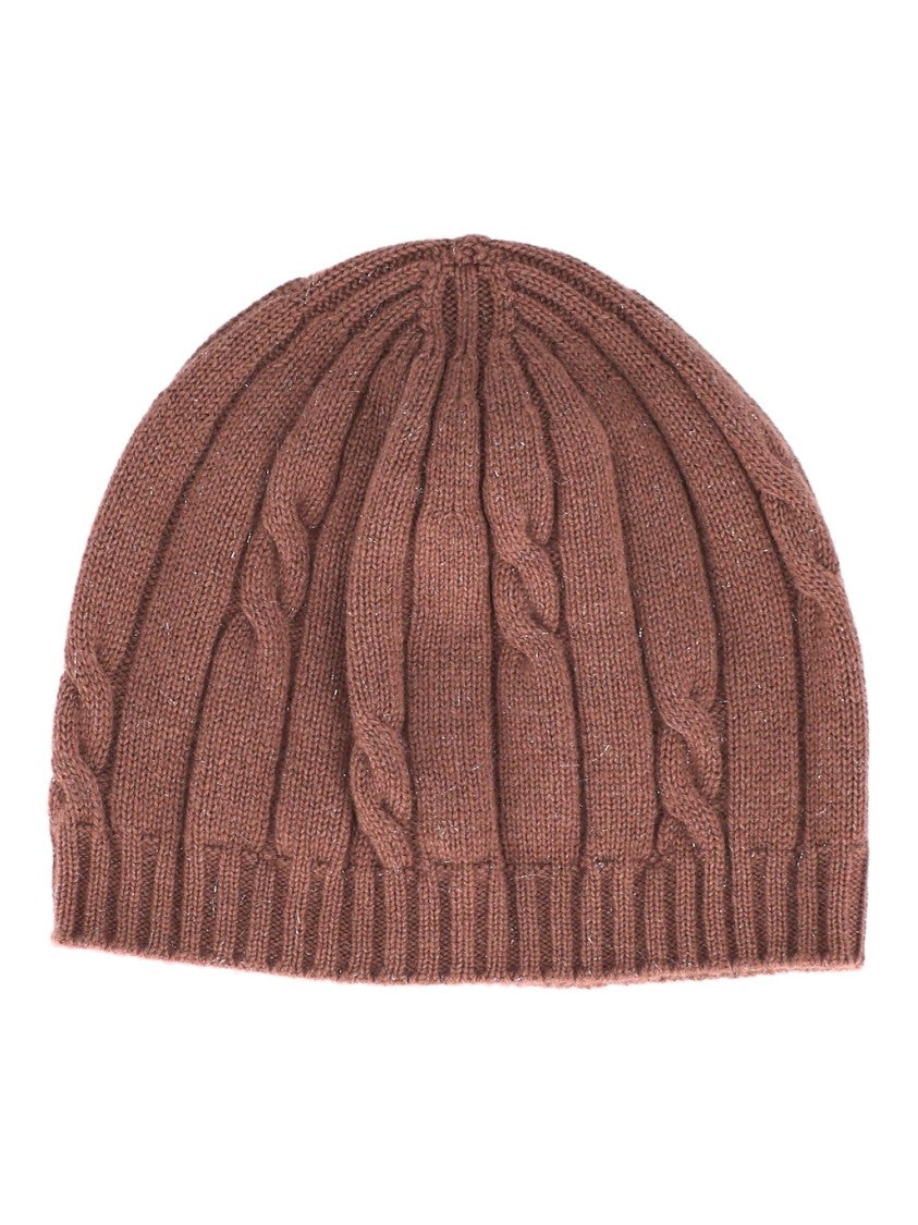 Peserico Ribbed Cable Knit Hat