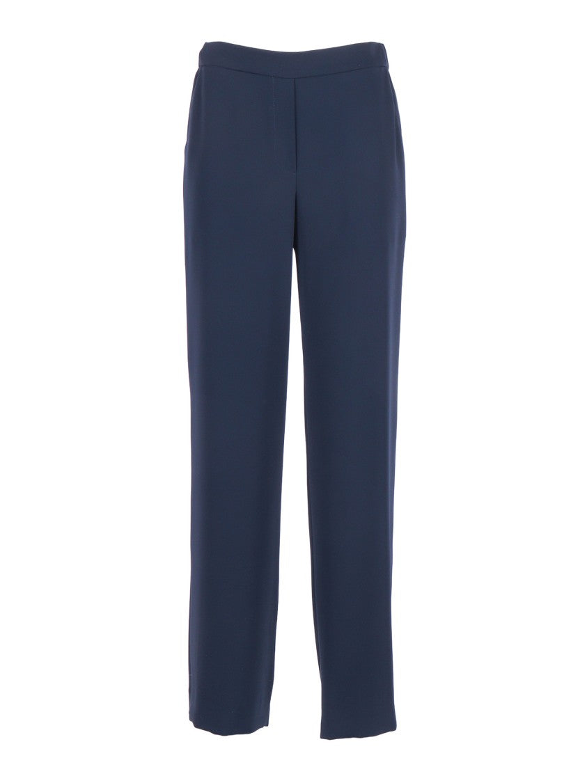 P.A.R.O.S.H. Tailored Blue Straight Leg Straight-Leg Pants