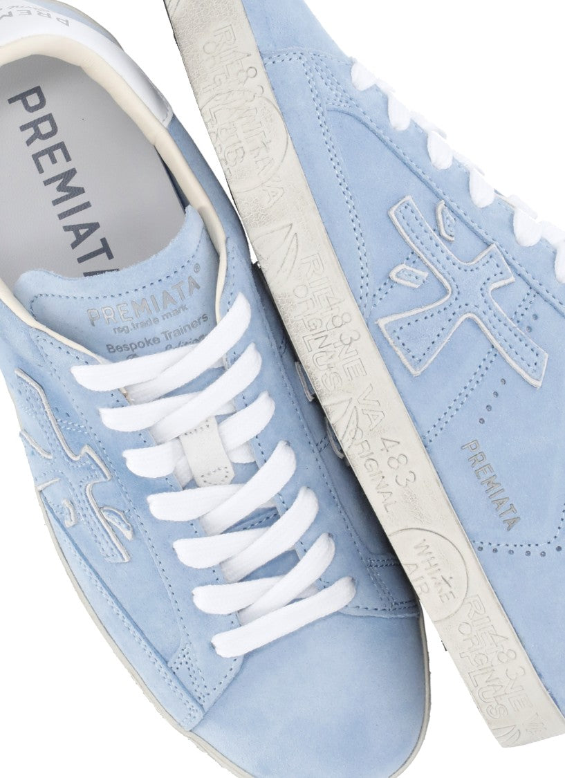 Prmt Light Blue Stevend 7532 Suede Sneakers
