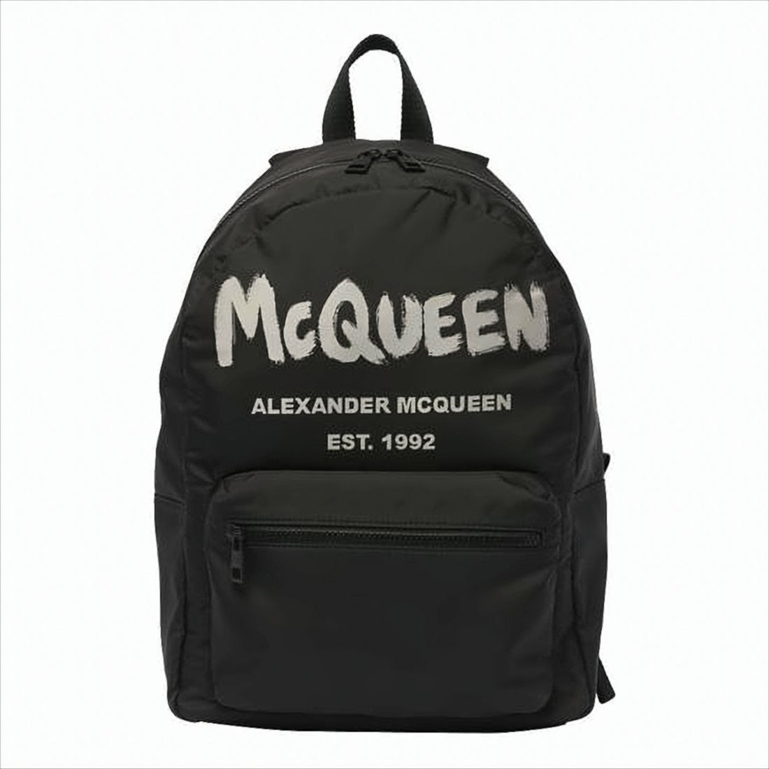 Alexander Mcqueen Nylon Backpack With Adjustable Straps And Bold Branding