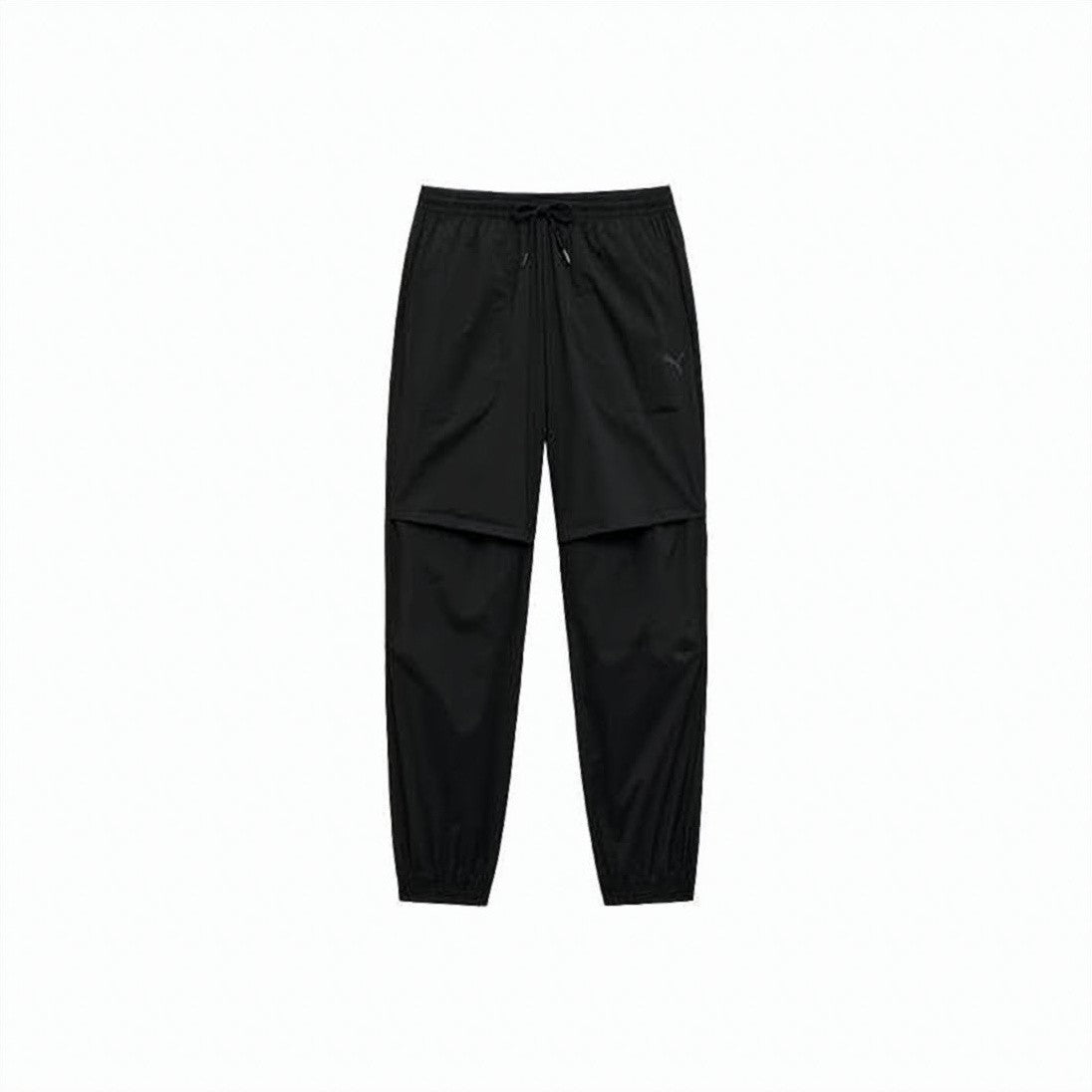Puma Black Tapered Cotton Polyester Joggers