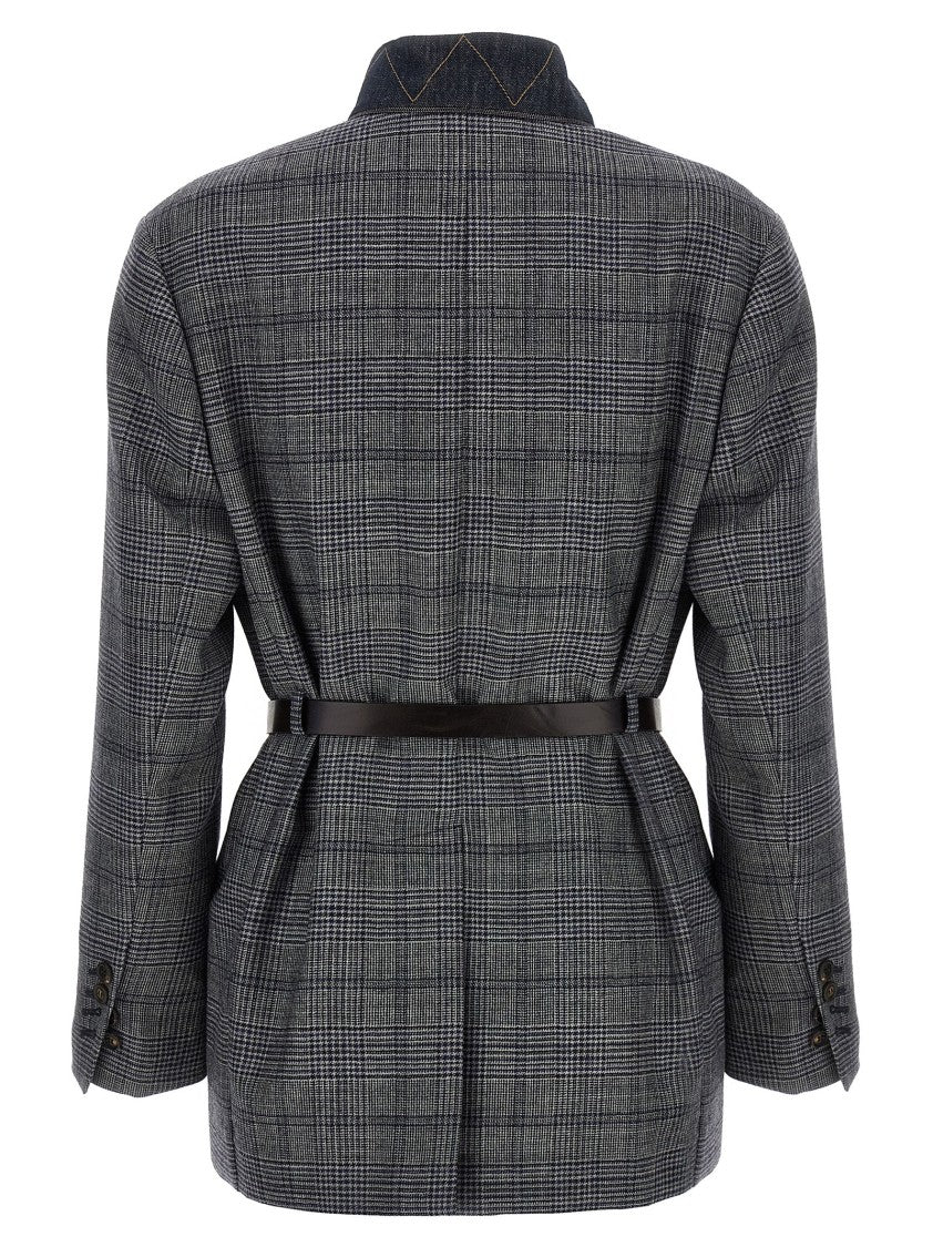 Brunello Cucinelli Monile Houndstooth Blazer