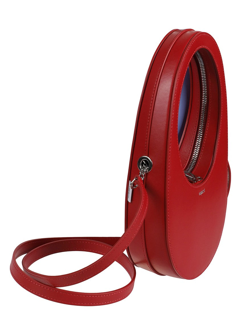 Coperni Curved Red Leather Swipe Mini Bag