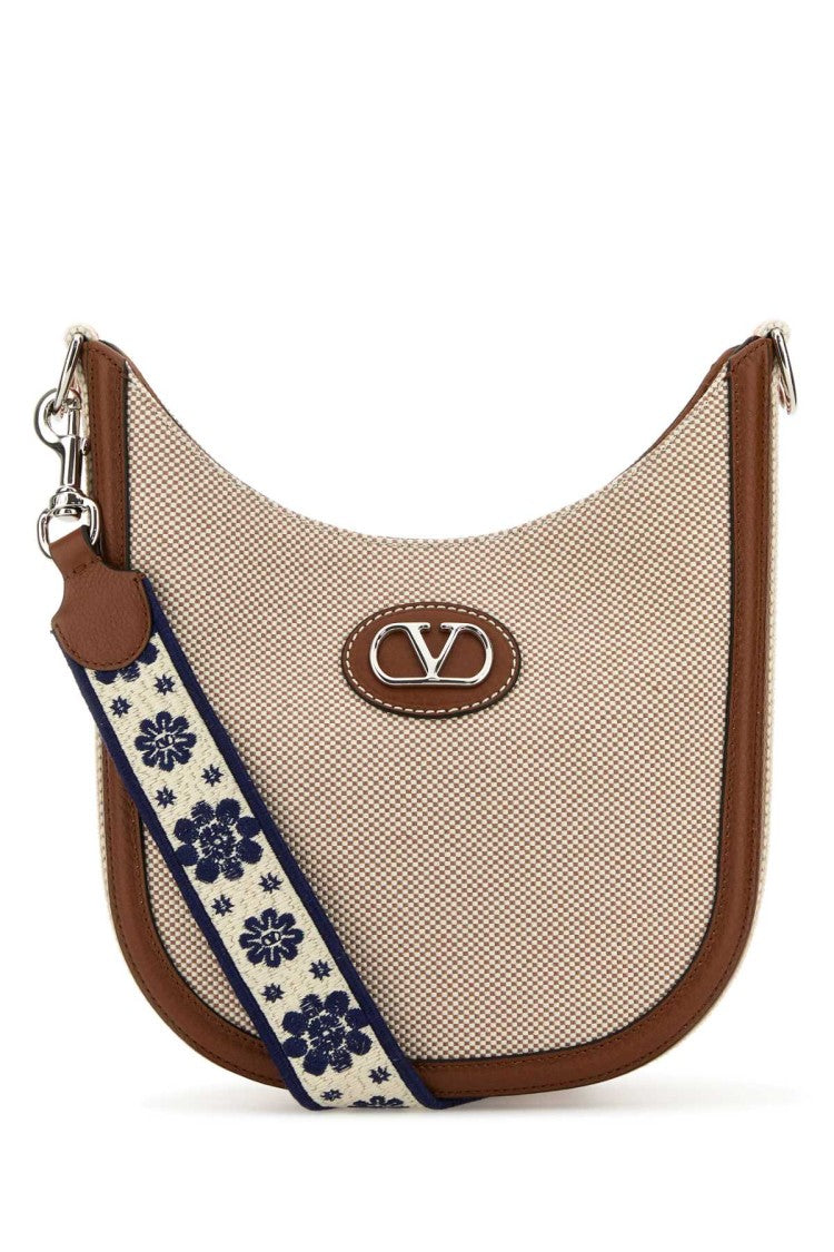 Valentino Garavani Top-Tone Canvas Vlogo Signature Shoulder Bag
