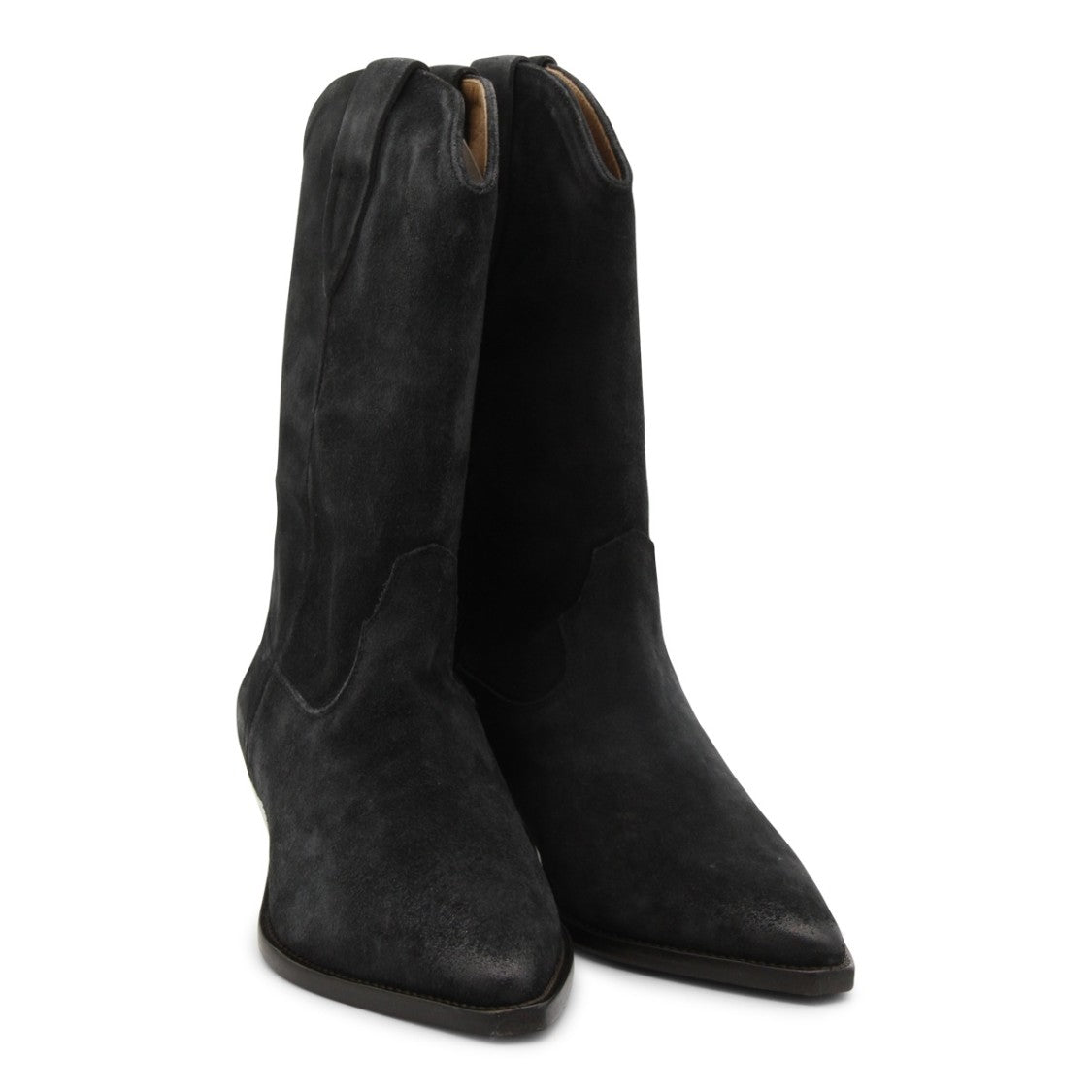Isabel Marant Black Leather Cowboy Boots
