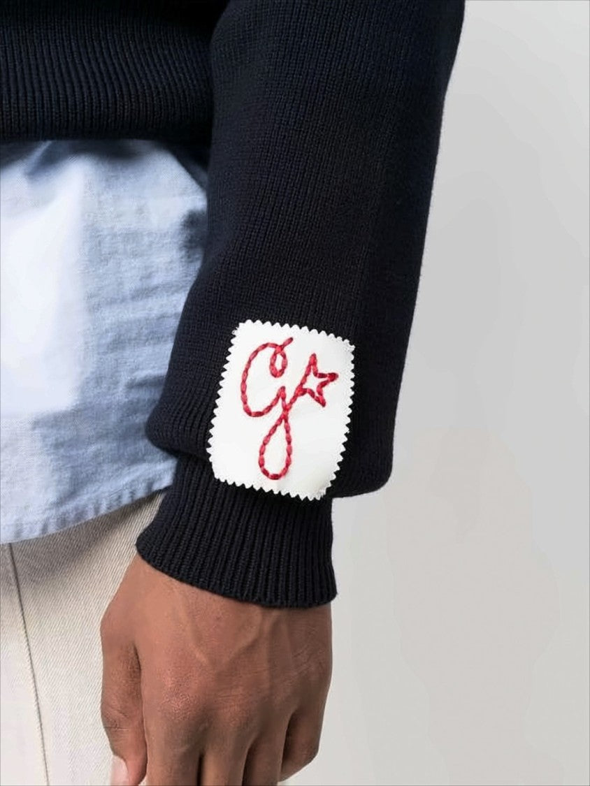 Golden Goose Crew Neck Sweater With Contrasting Patch