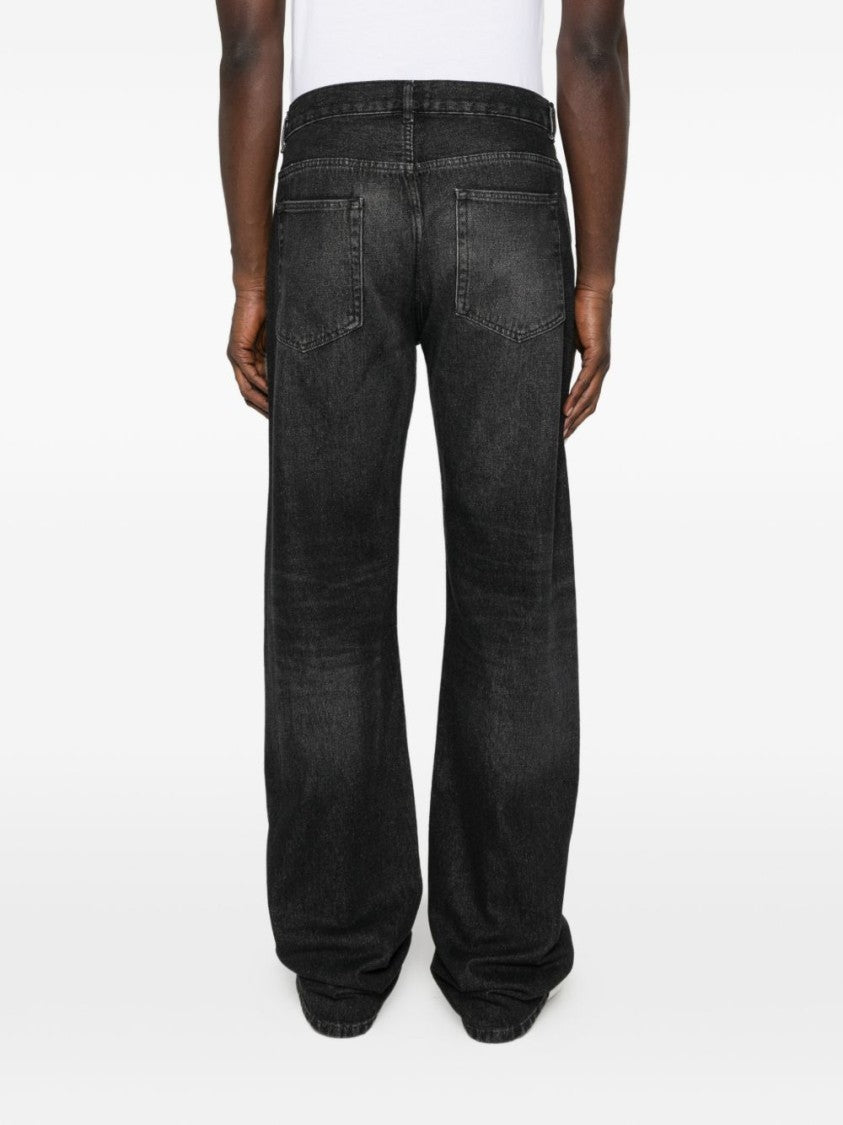 A.P.C. Black Flared Leg Cotton Jeans