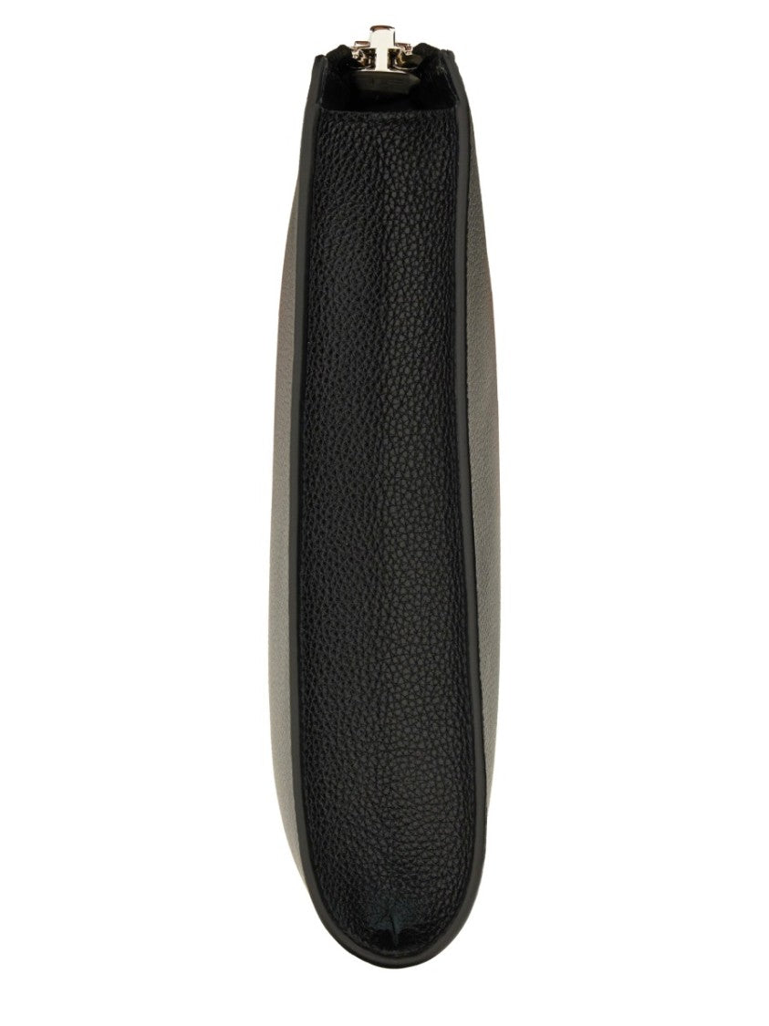 Tom Ford Zippered Black Calf Leather Portfolio