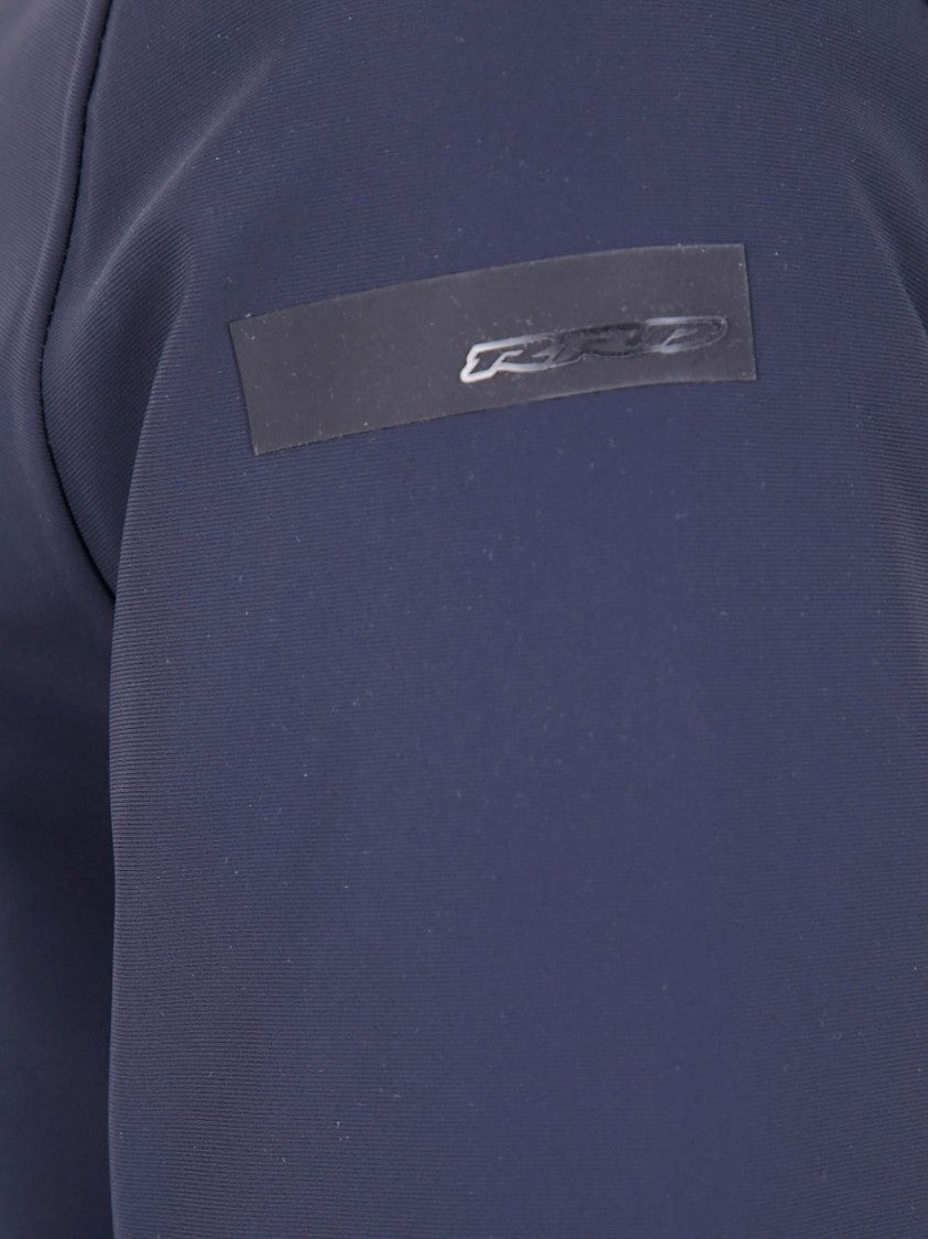 Rrd Minimalist Deep Blue Hooded Jacket With Zippered Pockets