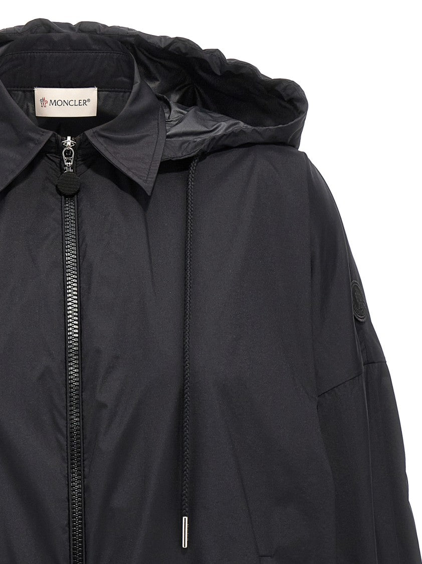 Moncler Ruffled Windbreaker With Removable Hood