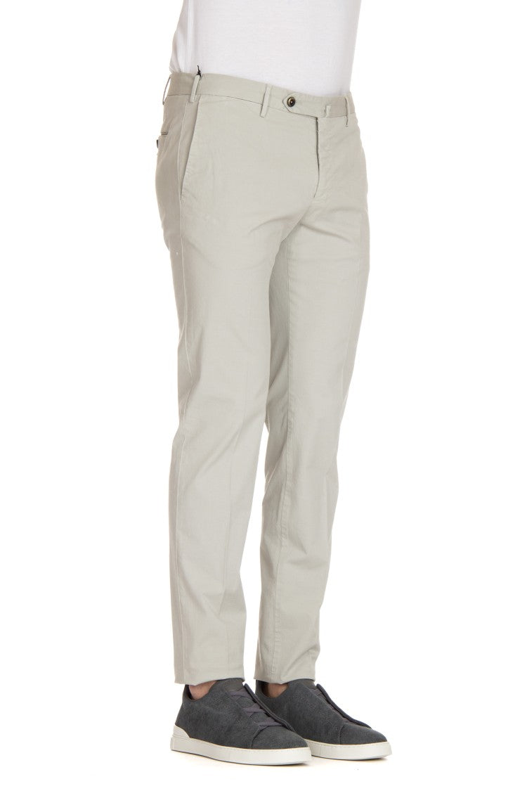 Pt Torino Super Slim Fit Cotton Gabardine Trousers