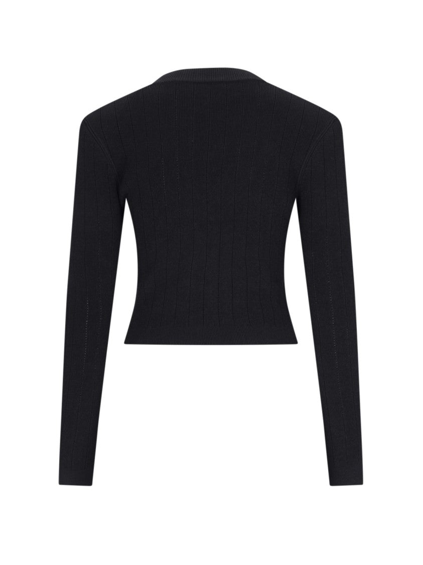 Balmain Crop Cardigan – Black