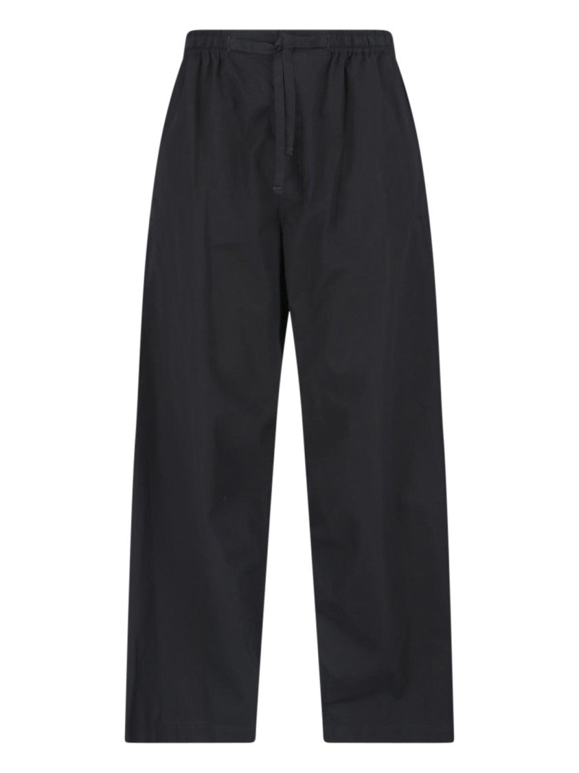 Lemaire Black Pyjama Drawstring Elastic Cotton Pants