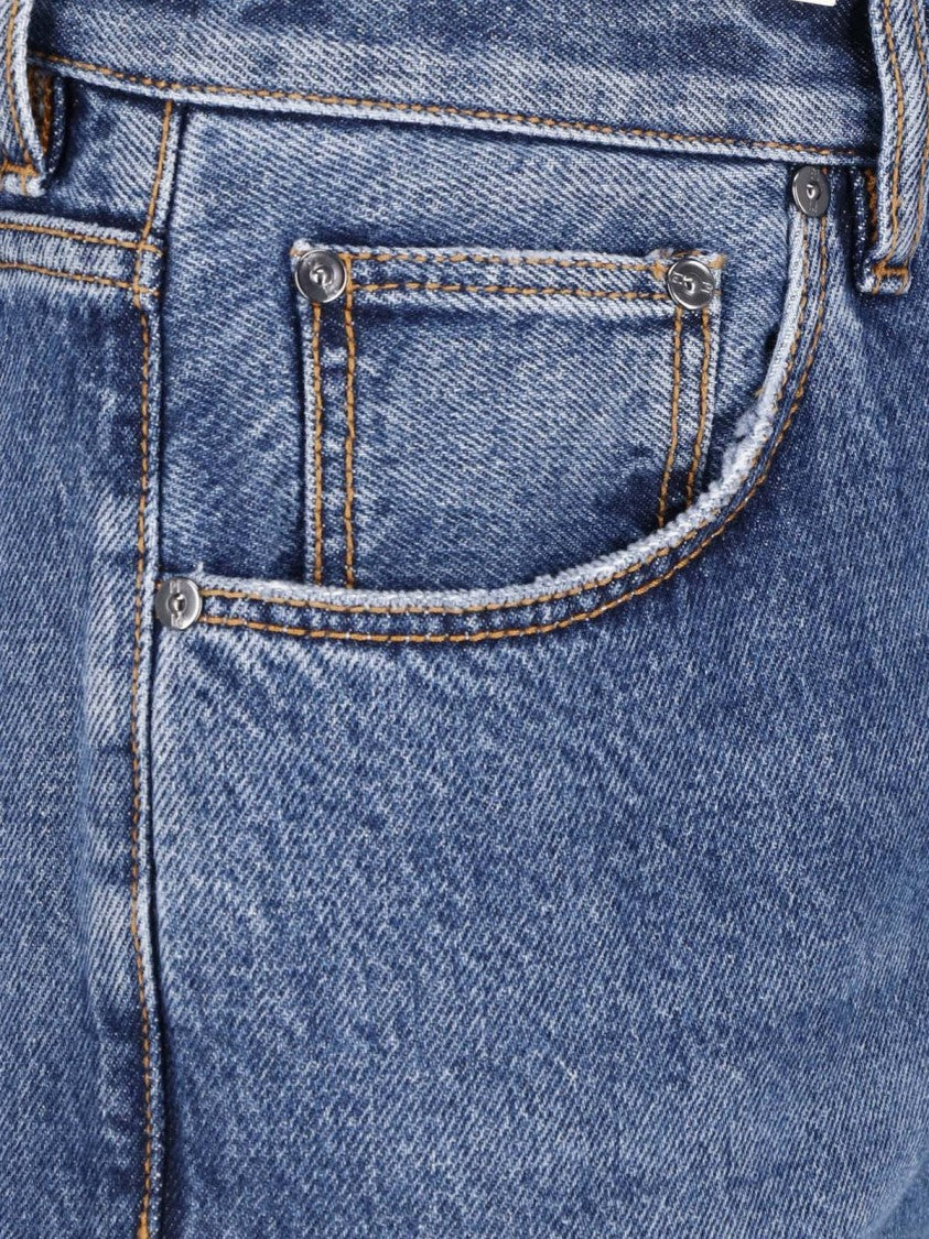 Pt Torino Blue Cotton Denim Straight-Leg Jeans