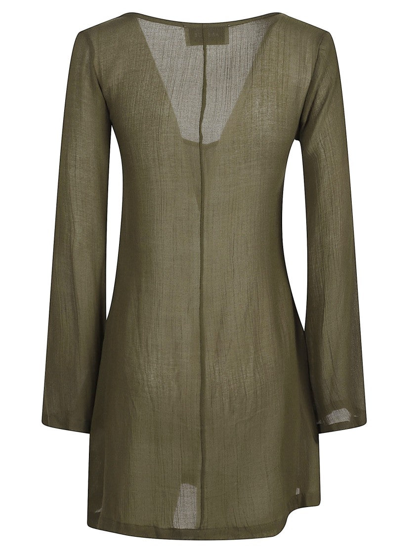 Anemos Bell Sleeve Scoop Neck Tunic Dress