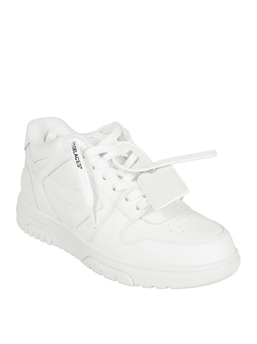 Off-White White Low-Top Sneakers With Minimalist Design