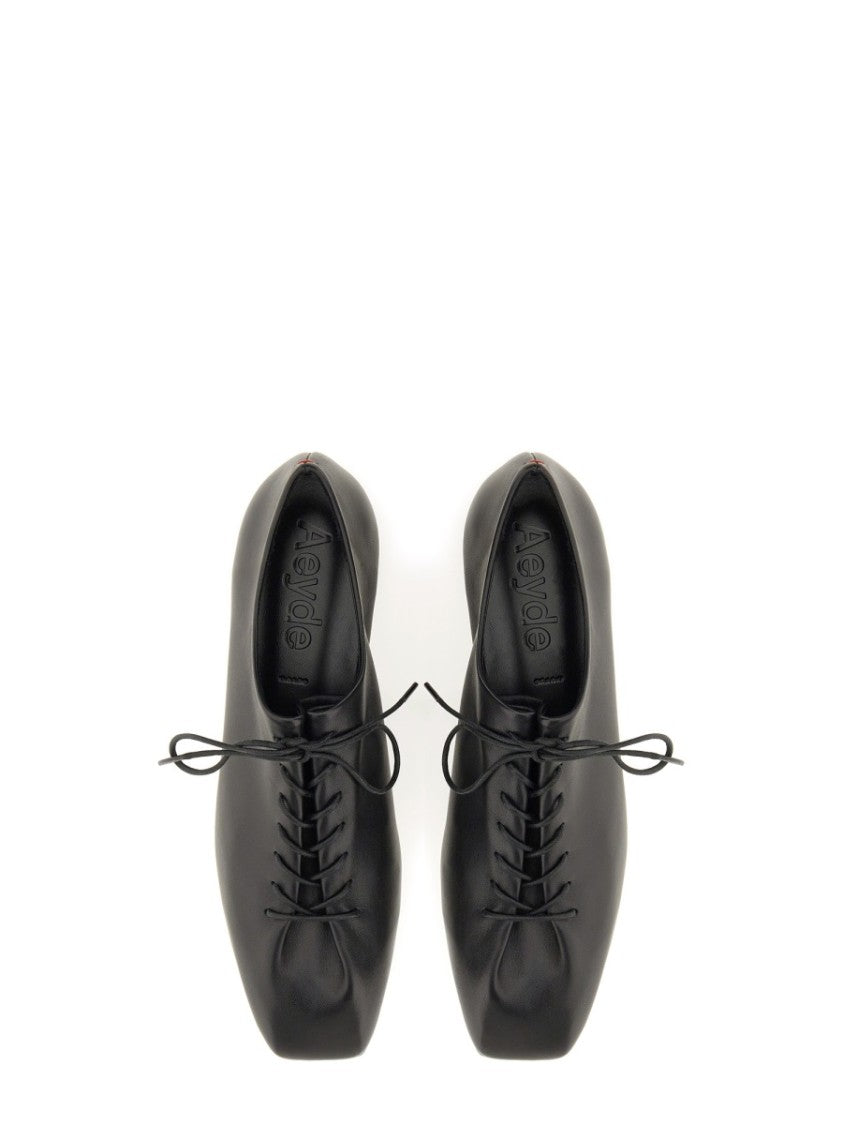 Aeydē "Isla" Black Lace-Up Shoe