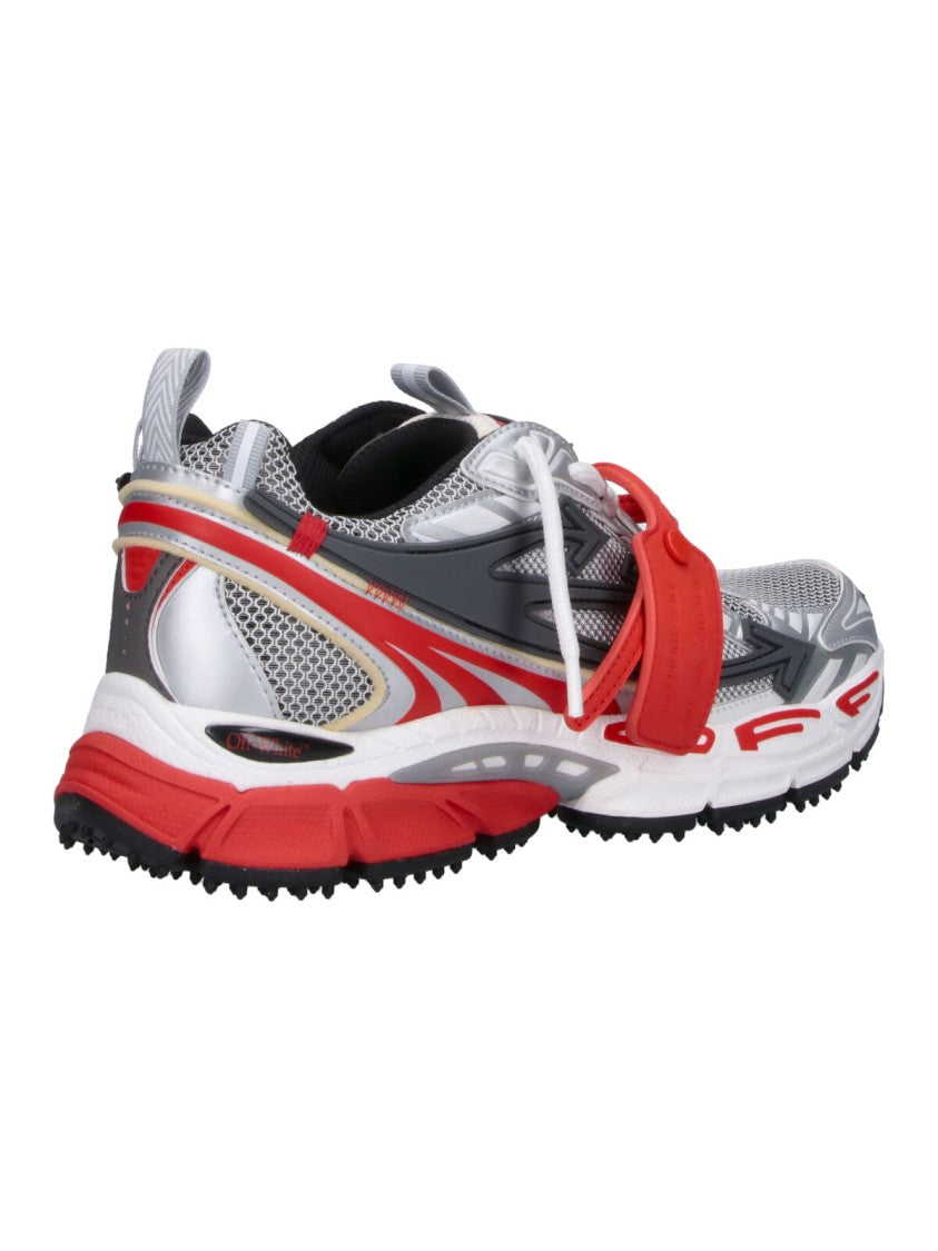 Off-White Silver Be Right Back Fabric Sneakers