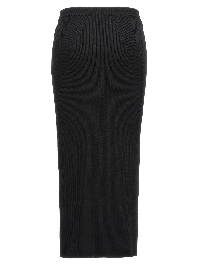 Mcqueen Ribbed Midi Skirt