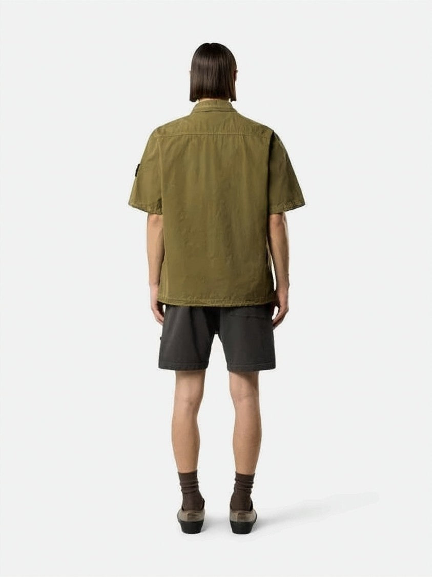 Stone Island Boxy Brown Short-Sleeve Shirt