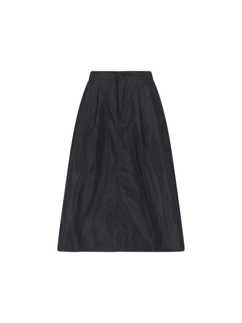 Aspesi Black Technical Midi Skirt