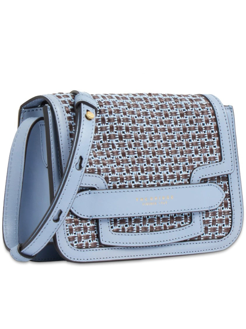 The Bridge Blue Crossbody Rectangular Canvas Satchel