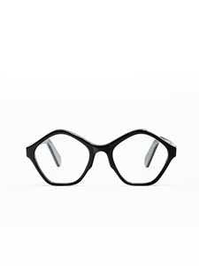 Moli@Limo Angular Black Optical Frames In Premium Acetate And Celluloid