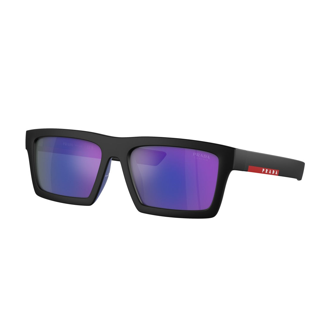Prada Linea Rossa 0Ps 02Zsu Rectangular Matte Black Sunglasses