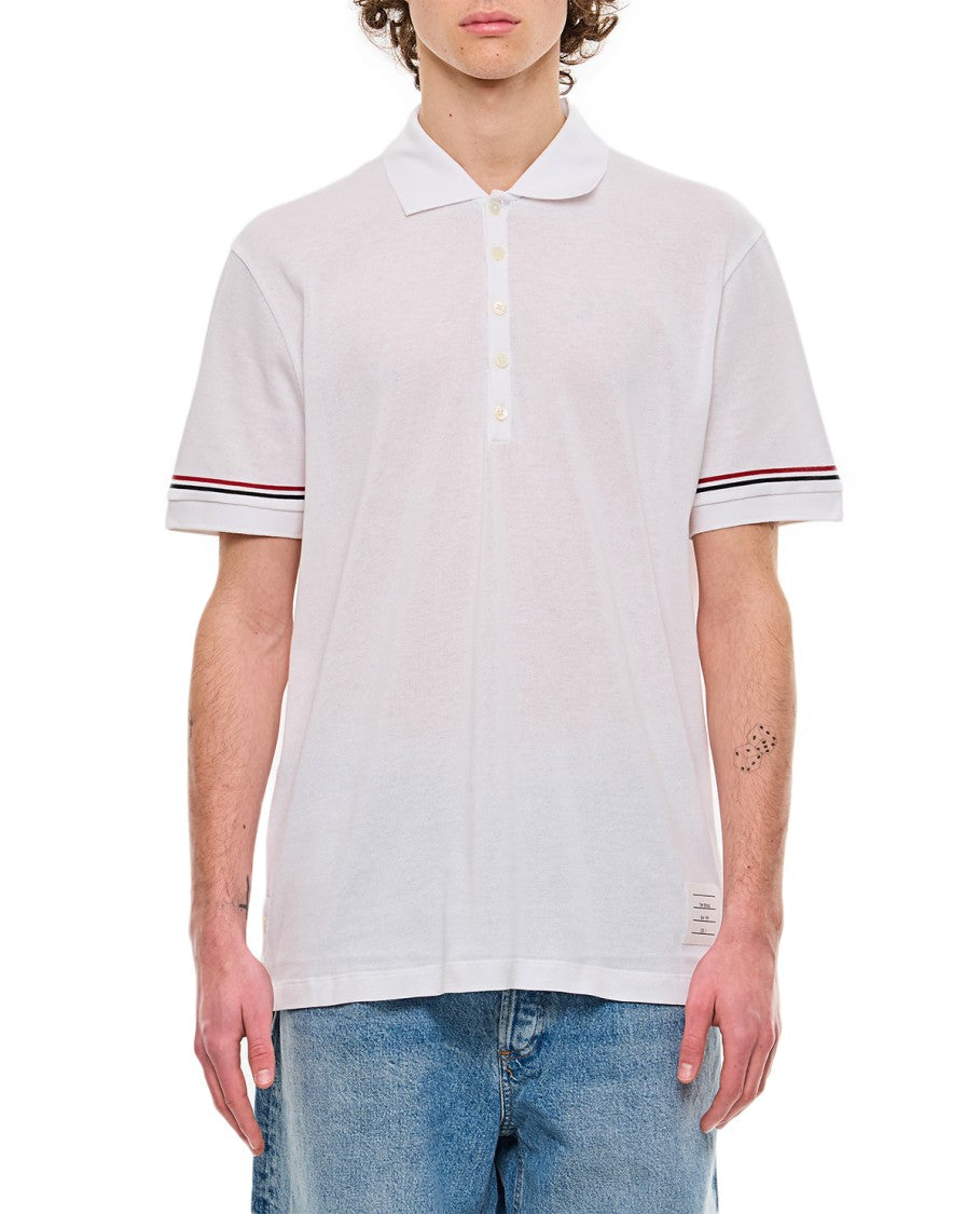 Thom Browne Ribbed Cuff Polo Shirt
