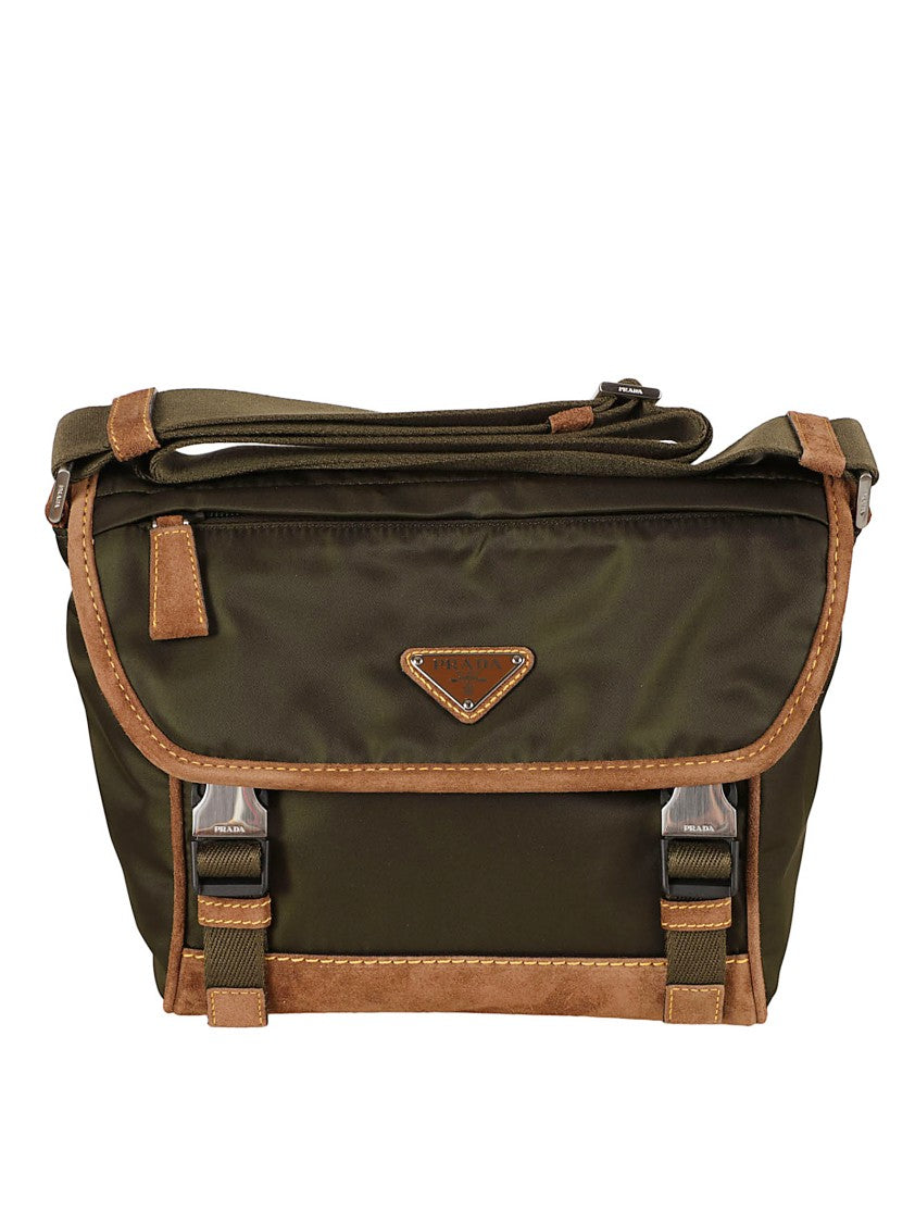 Prada Re-Nylon Shoulder Bag With Suede Accents