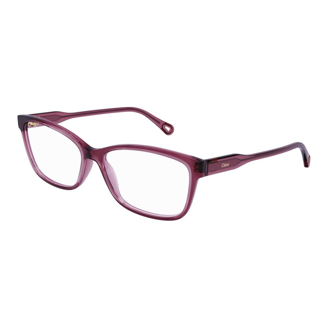 Chloé Ch0116o Translucent Deep Plum Acetate Eyeglasses