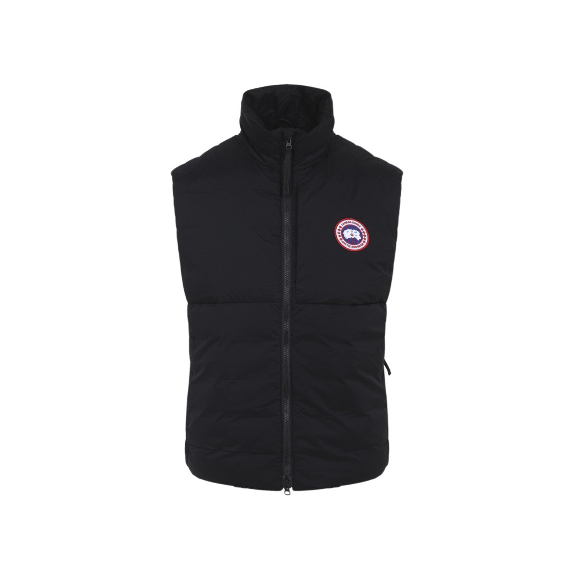 Canada Goose Padded Black Lodge Vest With Iconic Chest Logo