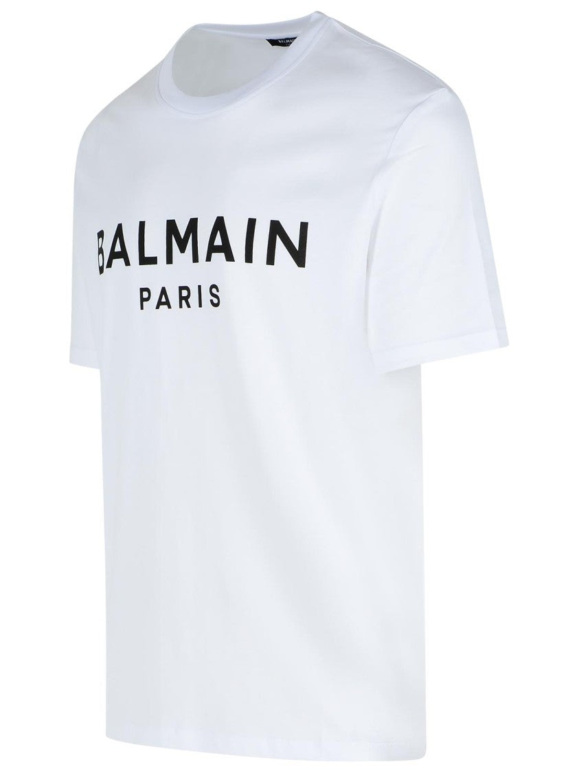 Balmain White Cotton T-Shirt