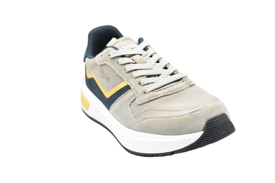 Harmont & Blaine Low-Top Beige Sneakers With Suede