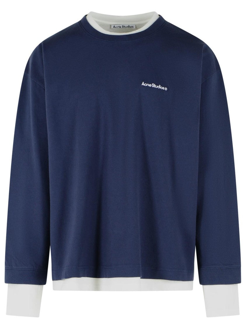 Acne Studios Navy Cotton T-Shirt